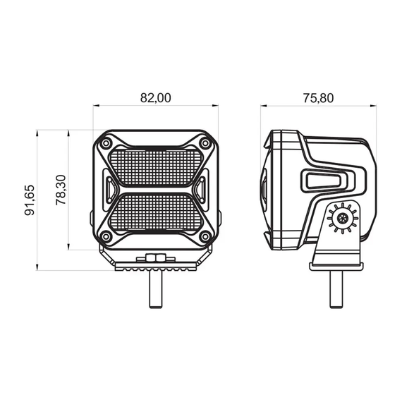 Світлодіодна фара StarLight SL-W0320S квадратна, дальнє світло WHITE + DRL 20W 1800Lm 5700K 12/24V | Зображення 3