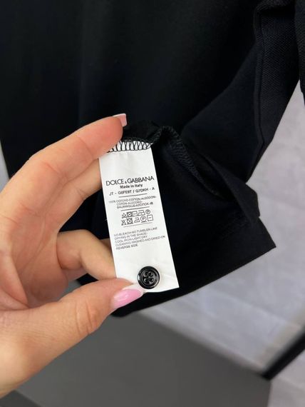Поло чоловіче Dolce Gabbana Classic Black чорний f712 | Зображення 3