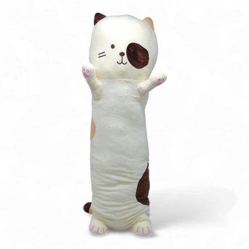 Мягкая игрушка-обнимашка "Кот Батон", 90 см (молочный)