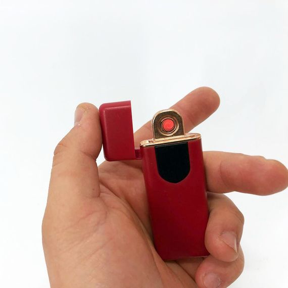 Електрозапальничка USB ZGP ABS, сенсорна електрична запальничка спіральна. DL-471 Колір: червоний | Зображення 8