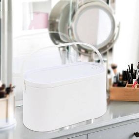 Органайзер для косметики із дзеркалом від USB з підсвічуванням Cosmetic Mirror Білий