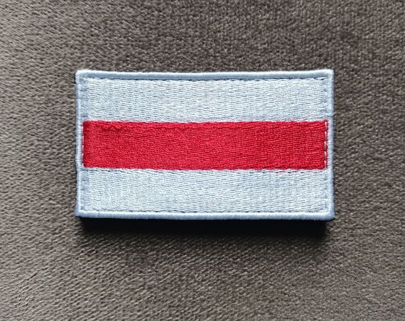 Шеврон "ЖЫВЕ БЕЛАРУСЫ" / белій кант