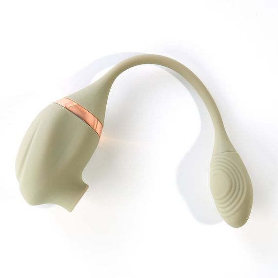 Вакуумный стимулятор клитора с вибрирующим хвостиком для точки G Sweet Em Velvet Lure, зеленый sexstyle | Зображення 5