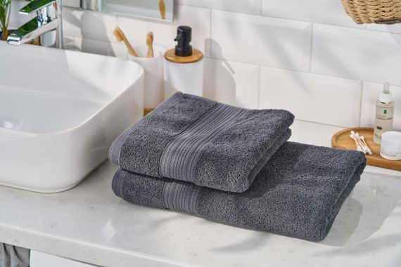 Рушник махровий Ardesto SuperSoft, 70х140см, 100% бавовна, темно-сірий (ART2270MCP) | Зображення 2