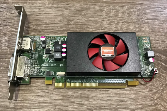 Дискретная видеокарта б/у ATI Radeon R5 240, 1 GB DDR3, 64-bit, GDDR3/DVI/DP | Зображення 1