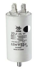 CBB60M 6 mkf 450VAC (±5%)  (30*60 mm) болт+клеми, поліпропіленовий конденсатор для пуску та роботи | Зображення 1