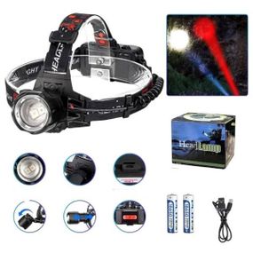 Фонарь налобный PLD-T115-2PM10-TG (white+red) Черный