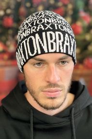 Мужская  шапка «Braxton» (5160) черный + белый