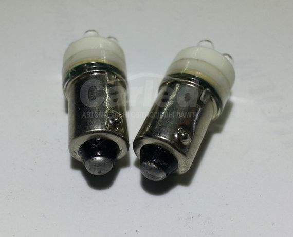 Світлодіодна автолампи BA9S, 5pcs LED(3mm) білого кольору світіння (~18-25Lm) | Зображення 1