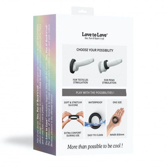 Ерекційне кільце широке Love To Love COOL RING - BLACK ONYX sexstyle | Зображення 6