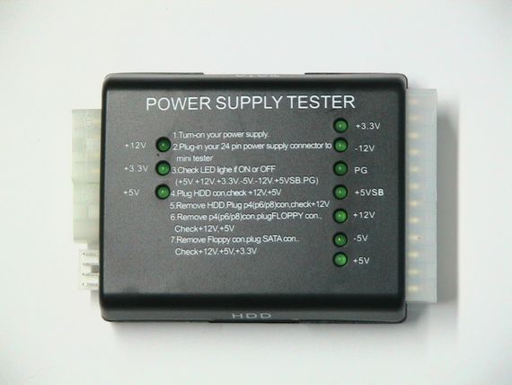Тестер блока живлення 20/24 Pin PSU ATX SATA HDD