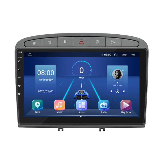 Штатная магнитола 9" Lesko для Peugeot 408 I Рестайлинг 2017-н.в. 6/128Gb 4G Wi-Fi GPS Top Пежо