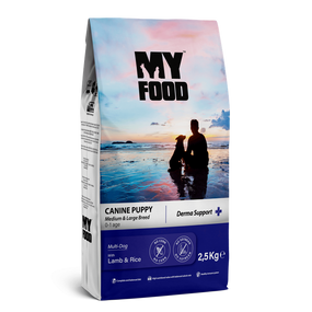 Сухий Корм Myfood Суперпреміум для цуценят середніх та великих порід з Ягням та Рисом 2,5 кг