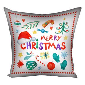 Подушка габардинова з принтом Merry Christmas 50x50 (5P_22NG052)