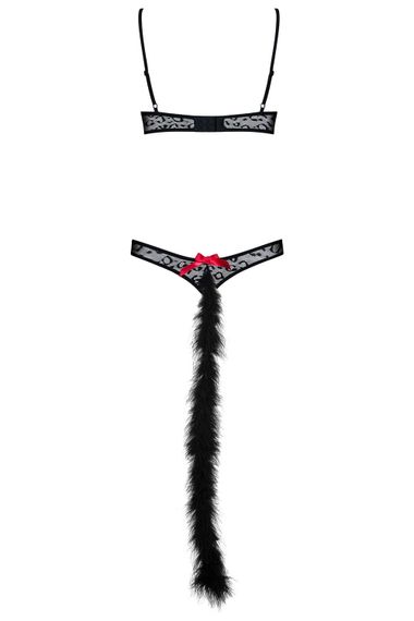 Костюм кішки Obsessive Gepardina Чорний S/M | Зображення 3