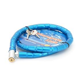 Замок велосипедний ланцюговий на ключі KMING3835, довжина 18*1000мм, PVC/сталь, Blue