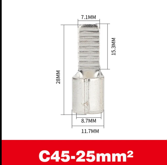 Обтискна клема наконечники C45-25mm2 для кабелю