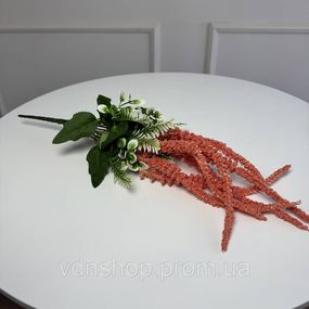 Ветка амаранта искусственная 5шт/уп. Цвет: коралловый RC-26