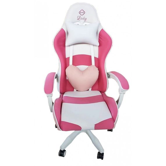 Кресло геймерское Bonro Lady 807 розово-белое игровое компьютерное 42300098 | Зображення 1