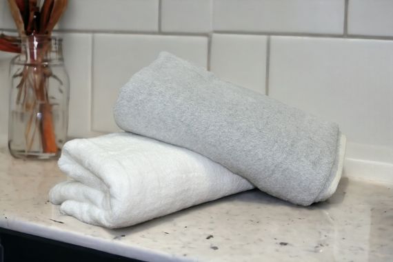 Рушник махровий SО-1 Kayra 70х140 см. сірий | Зображення 4