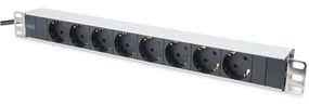 Блок розеток DIGITUS 1U, 8xSchuko, 16A, 250V, вилка Schuko (DN-95401)