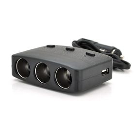 АЗУ разветвитель Olesson 1636.12V-3x12V + 2 * USB, Black, Blister