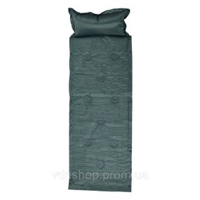 Матрас в палатку надувной 175х60х2 см матрас походный туристический с подголовником Зеленый SJ-0028-1GR