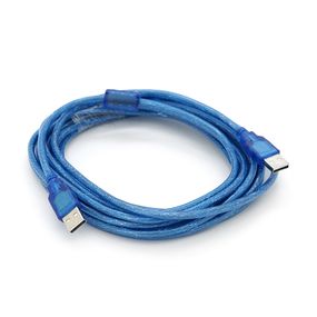 Кабель USB 2.0 RITAR AM/AM, 5.0m, прозорий синій
