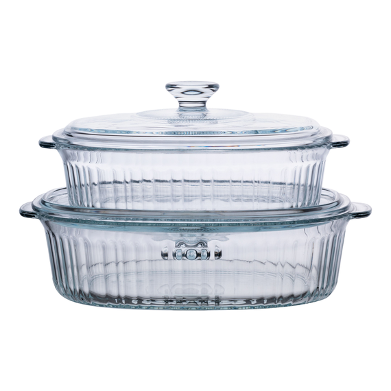Форми для запікання набір 2 шт скляні з кришками овальні HP-34-27 | Зображення 4