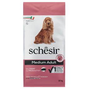 Сухий корм із шинкою для собак середніх порід Schesir Dog Medium Adult Ham, 12 кг