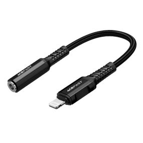 Кабель ACEFAST C1-05 Lightning to 3.5mm aluminum alloy headphones adapter cable Black