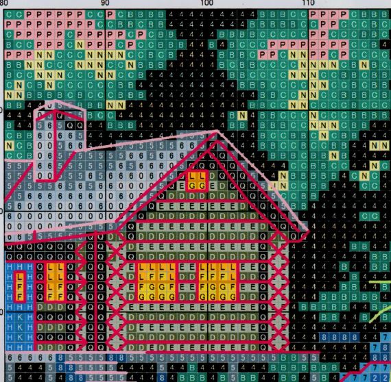 Набір для вишивання за нанесеною на канву схемою "Waterfront Home 4". AIDA 14CT printed 30*21 см | Зображення 4