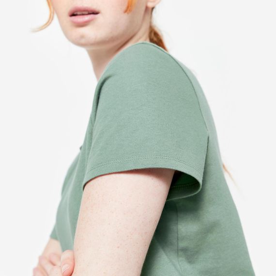 Футболка спортивна жіноча 500 зелена - 2XL | Зображення 4