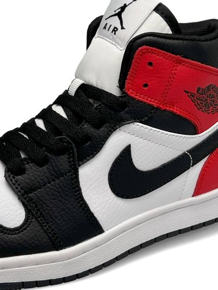 Женские кроссовки N-ik-e Air Jordan 1 Retro HD White Black Red , Вьетнам , весна/лето/осень 37 | Зображення 5