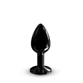 Металлическая анальная пробка с украшением в виде кристалла Dorcel - Diamond Plug BLACK S