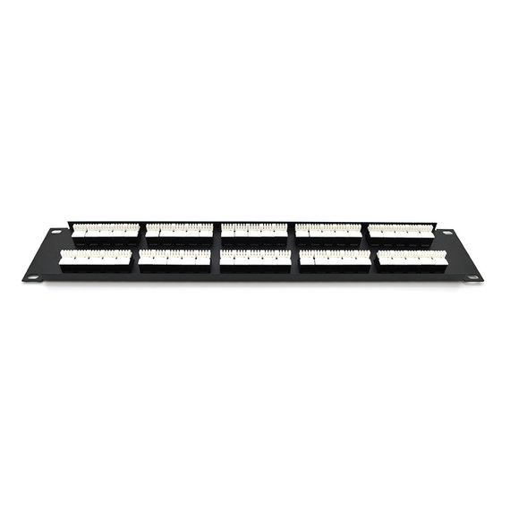 Патч-панель телефонна 50 портів UTP DUAL кат 3 19" не екранована, Black | Зображення 1