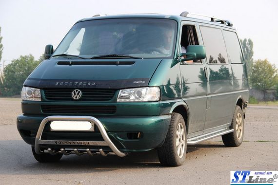 Кенгурятник WT003 (нерж) 51мм, с надписью для Volkswagen T4 Caravelle/Multivan | Зображення 7