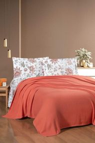 Комплект постільної білизни з пледом Kristal Ranforse 200×230 см Vita Kiremit