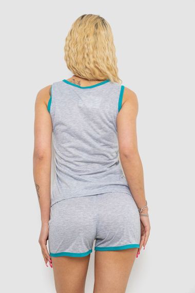 Пижама женская с принтом  -уценка, цвет серо-бирюзовый, 238RB40-U-10 | Зображення 3