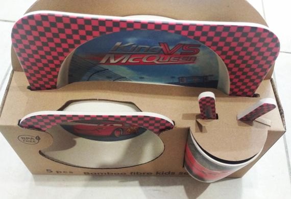 Набор детской бамбуковой посуды | Экопосуда для малыша| Набір дитячого бамбукового посуду| Екопосуд | | Зображення 2