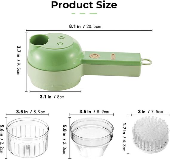 Ручний електричний різак для овочів 4 в 1 Food Chopper Catling, бренд: XPRO. (42595-_168) | Зображення 3