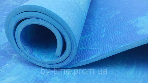 Килимок для йоги та фітнеса EasyFit PER Premium Mat 8 мм Синій | Зображення 1