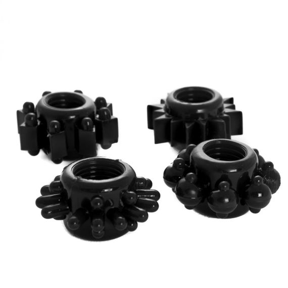 Набір ерекційних кілець Chisa Get Lock Cock Rings Set, чорний Sex Aura | Зображення 1