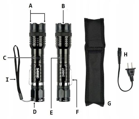 Мощнейший Парализатор - Электрошокер (Шокер) 2 в 1 - Фонарь + Шокер Sabre GS 1000SF USA (США) Лучше чем ESP Чехия | Зображення 1