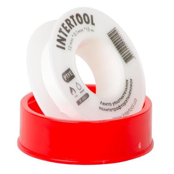 Стрічка тефлонова, фумстрічка, 15 м INTERTOOL IT-0001 | Зображення 3