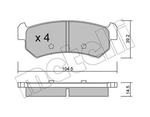 Колодки гальмівні задні Chevrolet Lacetti Nubira 05- Daewoo Nubira 97- 22-0511-0 | Зображення 6