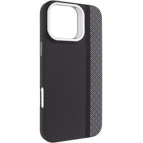 TPU чохол Pixel Craft with Magnetic Fit для Apple iPhone 16 (6.1") Carbon Line