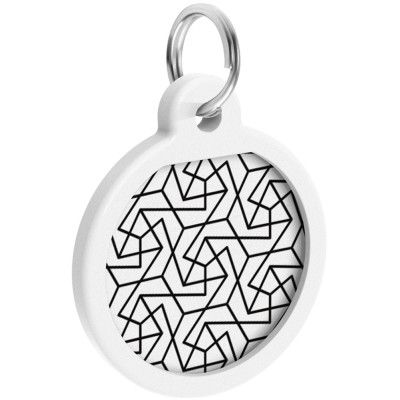 Адресник для животных WAUDOG Smart ID с QR паспортом "Геометрия", круг 25 мм (0625-0202) | Зображення 1
