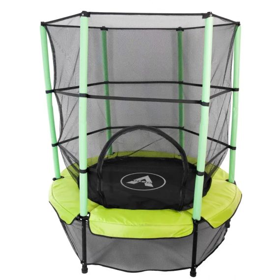 Батут дитячий Atleto 140 см із захисною сіткою для дому та дачі зелений 21000402