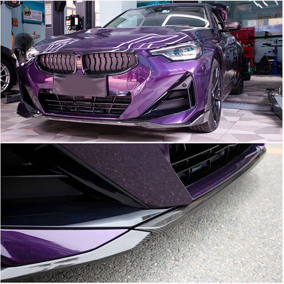Накладка на передній бампер Lip (для M-Sport, Карбон) для BMW 2 серія G42 2021- рр | Зображення 1
